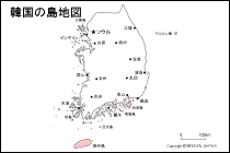 韓国の島地図