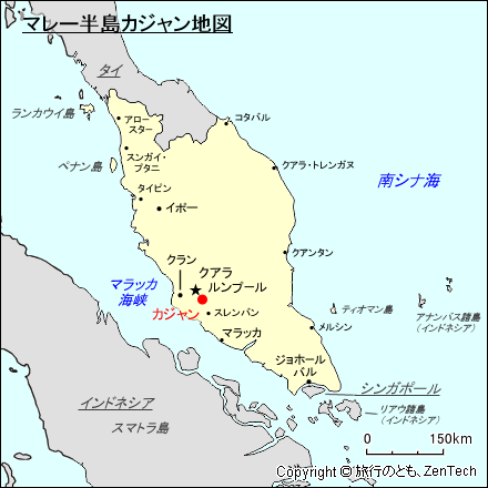 マレー半島カジャン地図