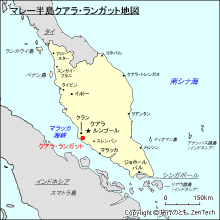 マレー半島クアラ・ランガット地図
