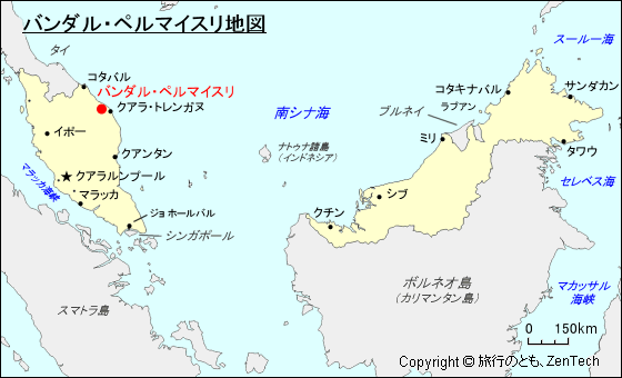 バンダル・ペルマイスリ地図