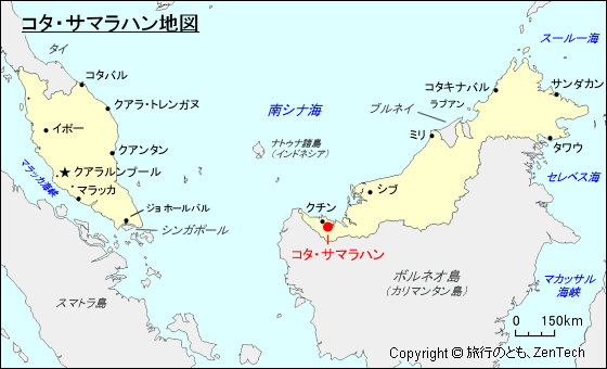 コタ・サマラハン地図