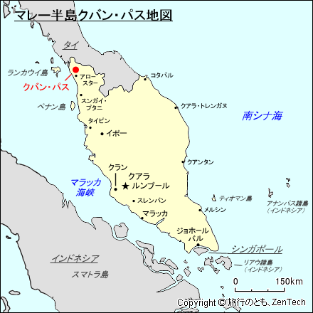 マレー半島クバン・パス地図
