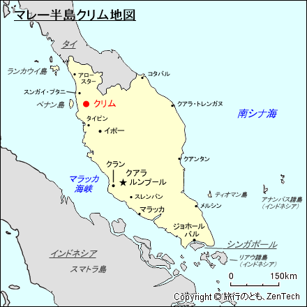マレー半島クリム地図