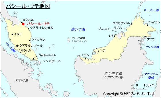 パシール・プテ地図