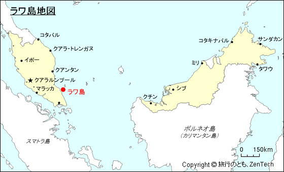 ラワ島地図