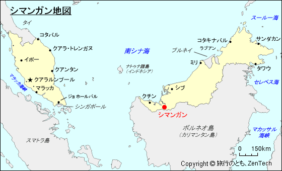 シマンガン地図