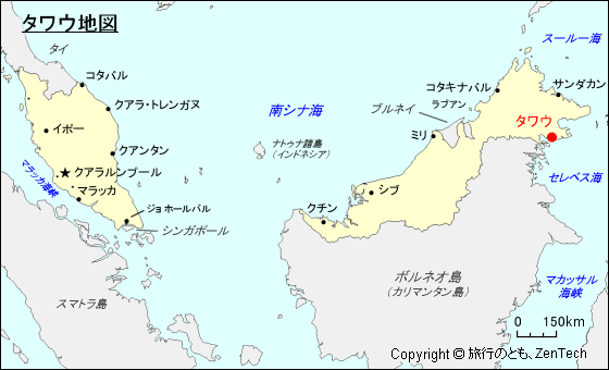 タワウ地図