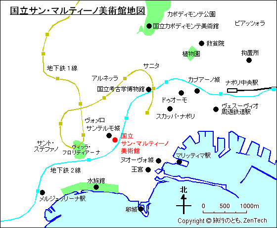 国立サン・マルティーノ美術館地図