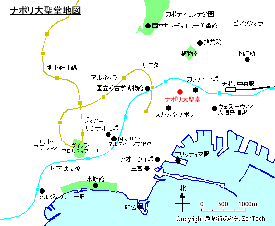 ナポリ大聖堂地図