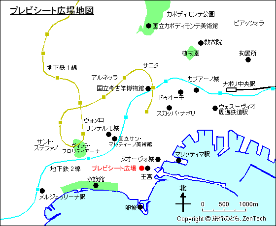 プレビシート広場地図