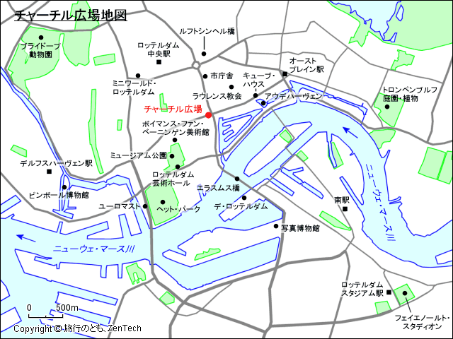 チャーチル広場地図