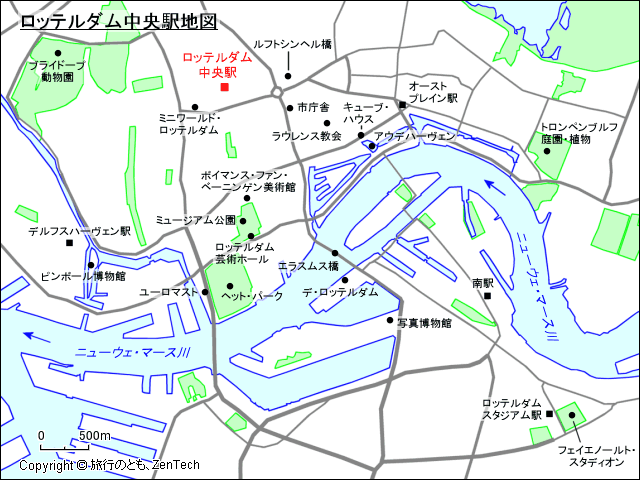 ロッテルダム中央駅地図