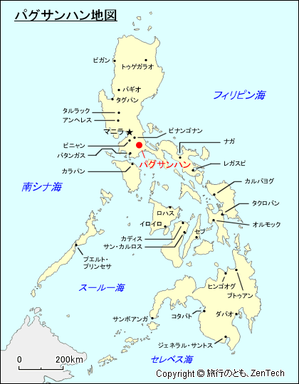 パグサンハン地図