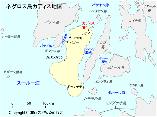 ネグロス島カディス地図