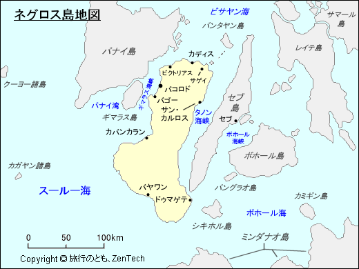 ネグロス島地図