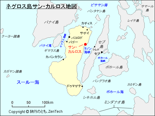 ネグロス島サン・カルロス地図