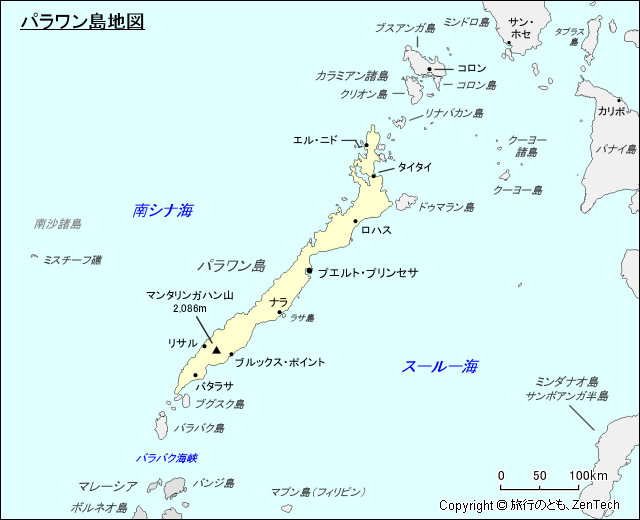 パラワン島地図