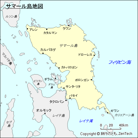 サマール島地図