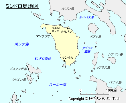 ミンドロ島地図