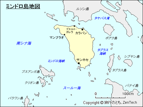 ミンドロ島地図