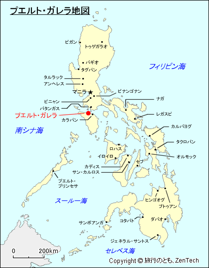 プエルト・ガレラ地図