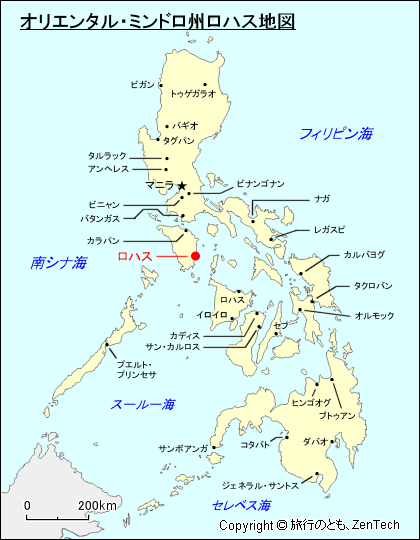 オリエンタル・ミンドロ州ロハス地図