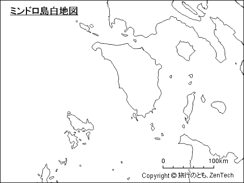 ミンドロ島白地図