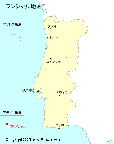 フンシャル地図