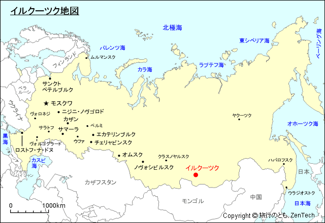 イルクーツク地図