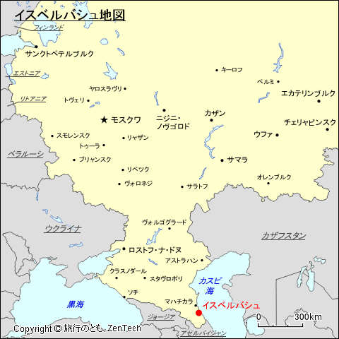 ヨーロッパ・ロシア地域イスベルバシュ地図