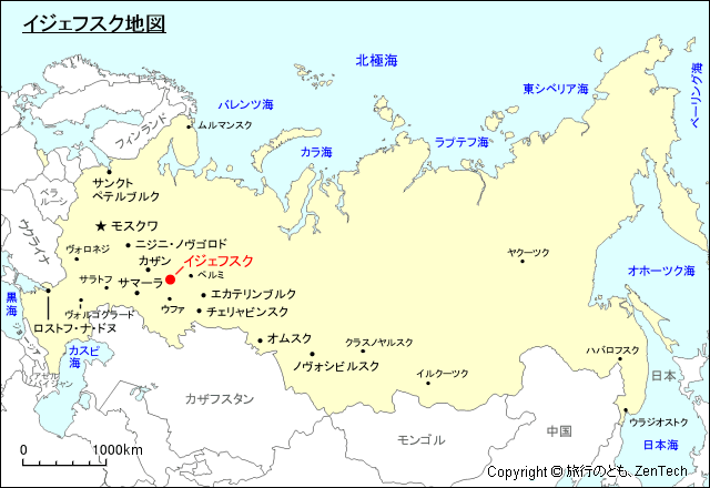 イジェフスク地図