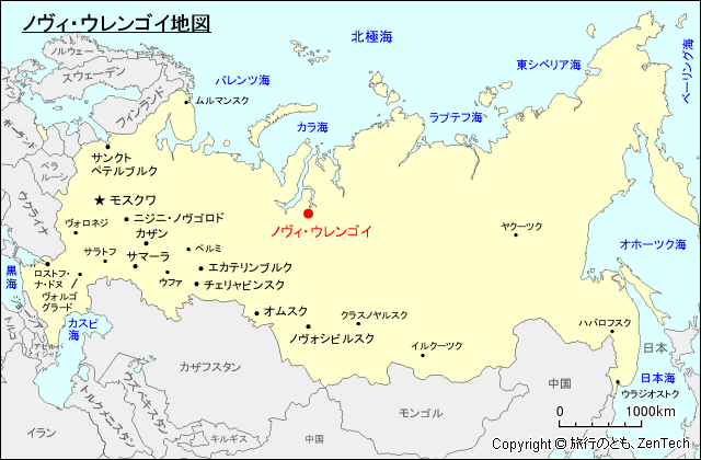 ノヴィ・ウレンゴイ地図