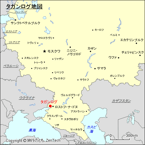 ヨーロッパ・ロシア地域タガンログ地図