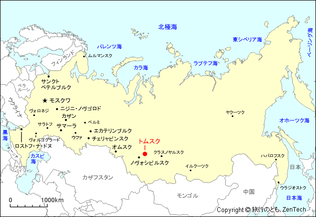 トムスク地図