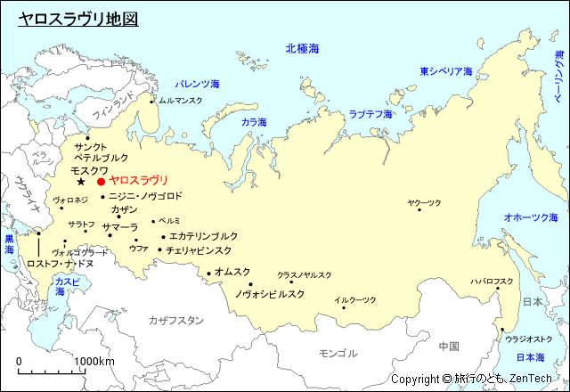 ヤロスラヴリ地図