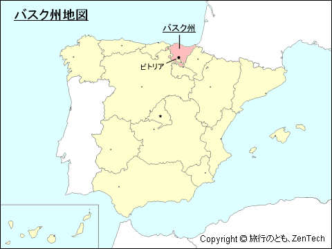 スペイン バスク州地図 旅行のとも Zentech