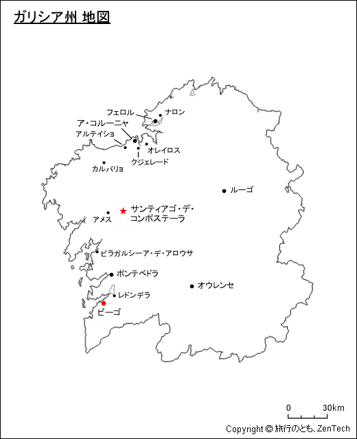 ガリシア州 地図