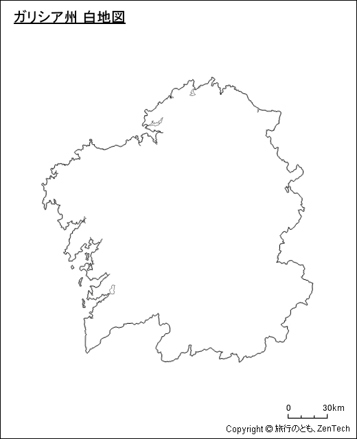 ガリシア州 白地図