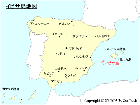 スペイン イビサ島地図 旅行のとも Zentech