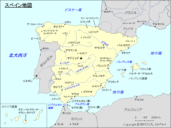 スペイン地図