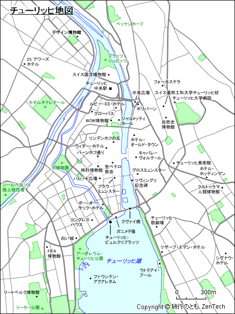 チューリッヒ地図