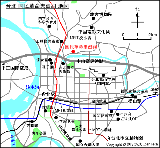 台北 国民革命忠烈祠 地図