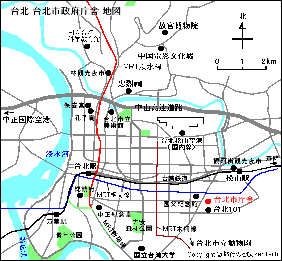 台北 台北市庁舎 地図