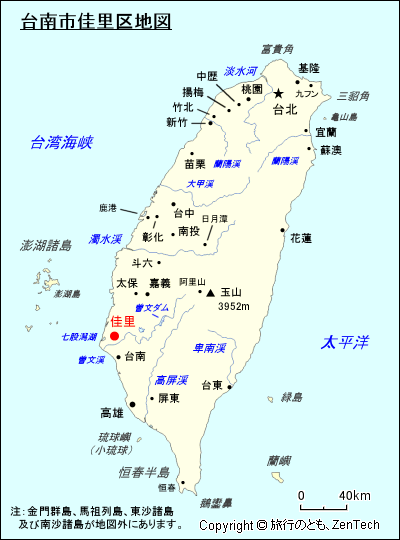 台南市佳里区地図