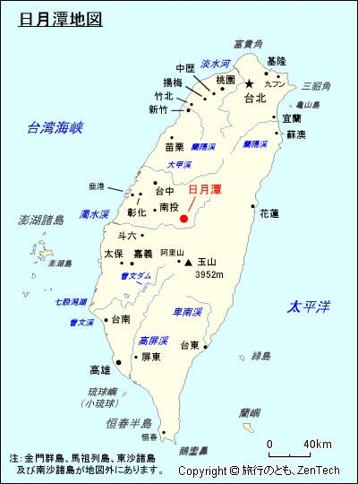 日月潭地図
