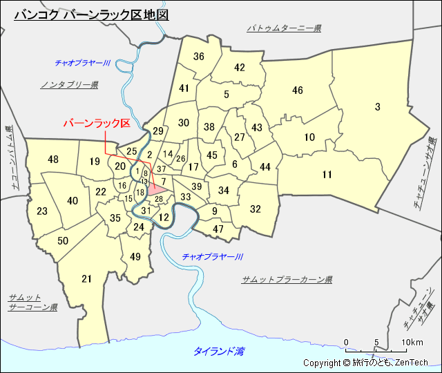 バンコク バーンラック区地図