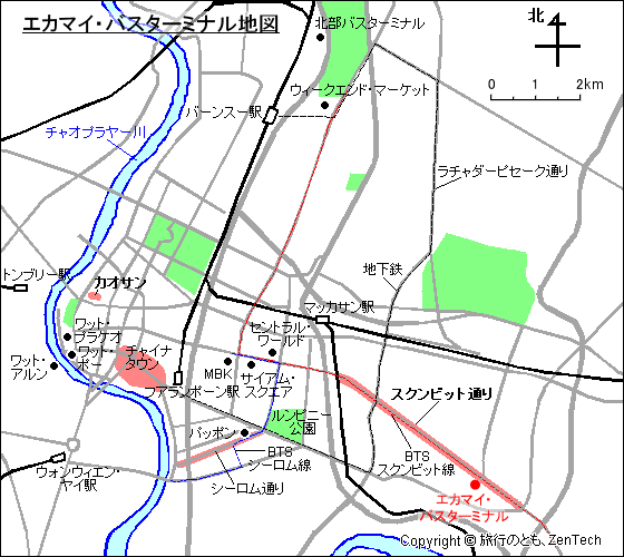 エカマイ・バスターミナル地図