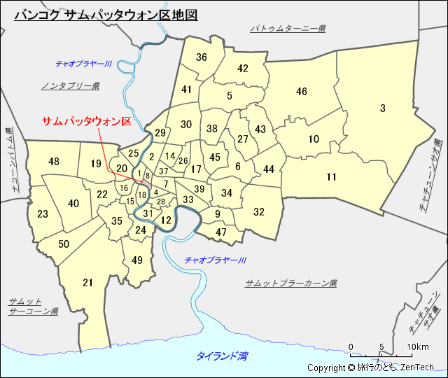 バンコク サムパッタウォン区地図