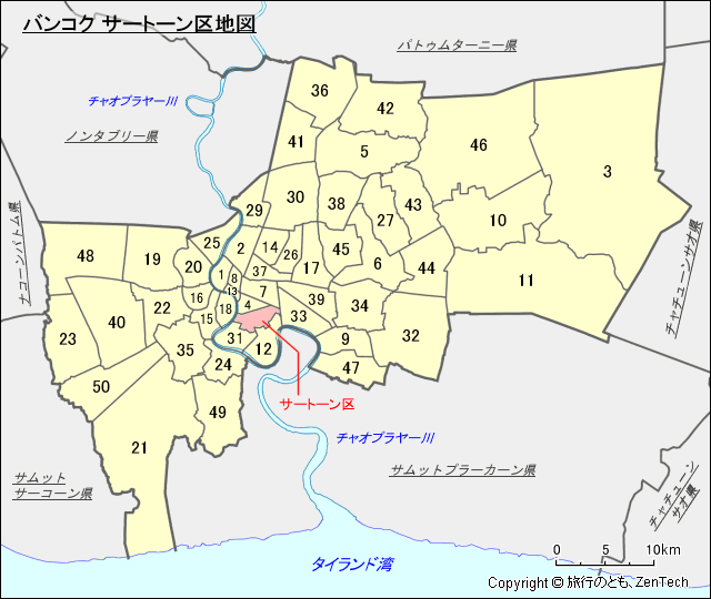 バンコク サートーン区地図