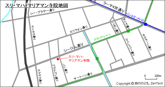 スリ・マハ・マリアマン寺院地図
